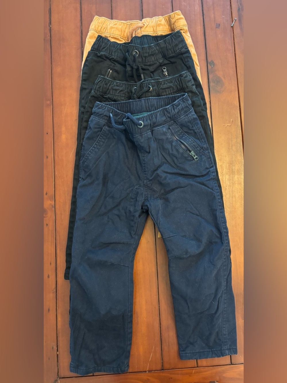 Cat & Jack Fleece-Lined Elastic Waist Pull-On Pants - Navy, Black, Tan